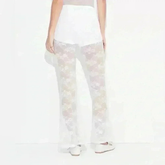 🆕White Mesh Lace Pants - Picture 3 of 15